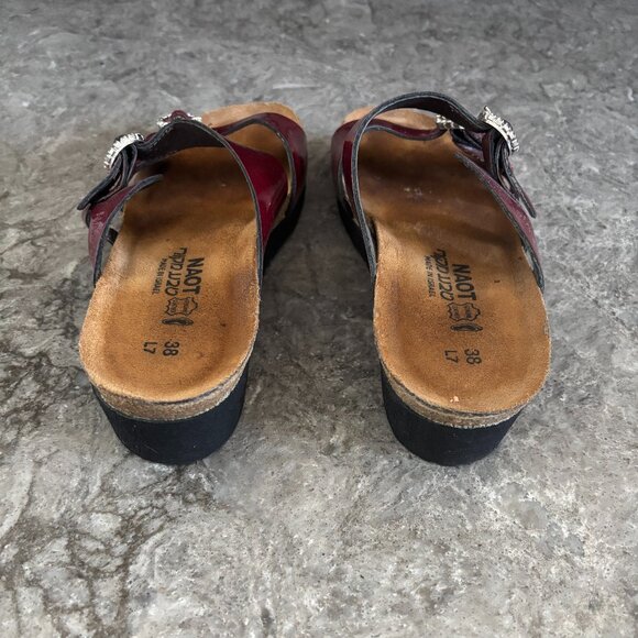 Red Sandals with Rhinestones - Size 38 - Adjustable Straps - Noat - Picture 4 of 8